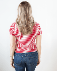 Velvet by Graham & Spencer Clothing Tash S/S Crew Neck Tee in Red