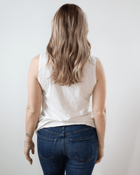 Velvet by Graham & Spencer Clothing Taurus Crew Neck Tank in Bisque
