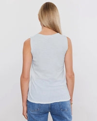 Velvet by Graham & Spencer Clothing Taurus Crew Neck Tank in Capri