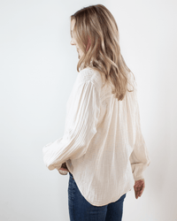 Velvet by Graham & Spencer Trisha L/S Ruffle Button Up in Jasmine