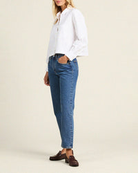 Trovata Birds of Paradis Clothing Nessa Shirt in White Cotton Twill