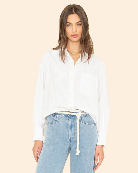 XiRENA Monroe Shirt in White - Bliss Boutiques