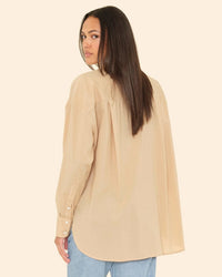 XiRENA Clothing Sydney Shirt in Cashew