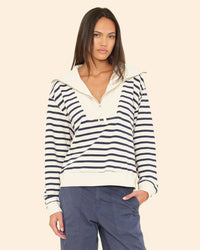 XiRENA Clothing Kat Sweatshirt In Natural Stripe