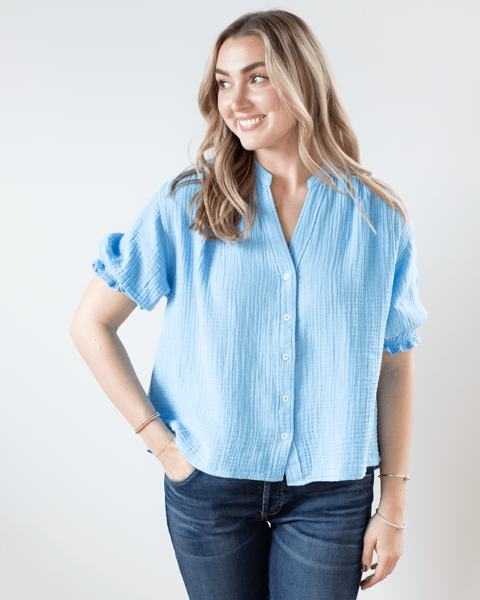 XiRENA Alyss Shirt in Atlas Blue