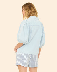XiRENA Audrey Shirt in Air Blue 2 - Bliss Boutiques