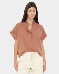 XiRENA Brie Top in Ginger Brown 1 - Bliss Boutiques