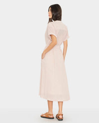 XiRENA Cate Dress in Burnt Sienna Stripe 2 - Bliss Boutiques