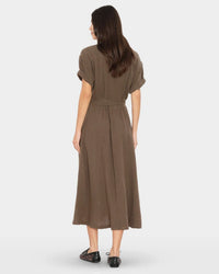 XiRENA Cate Dress in Terrain Green 2 - Bliss Boutiques