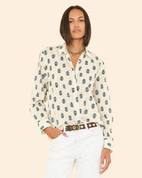 XiRENA Emmie Shirt in Clover Stamp