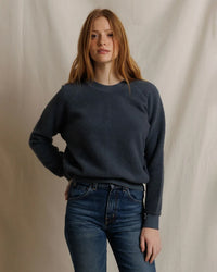 Ziggy - Inside Out Fleece Long Sleeve Shrunken Crewneck Sweatshirt in Turbulence