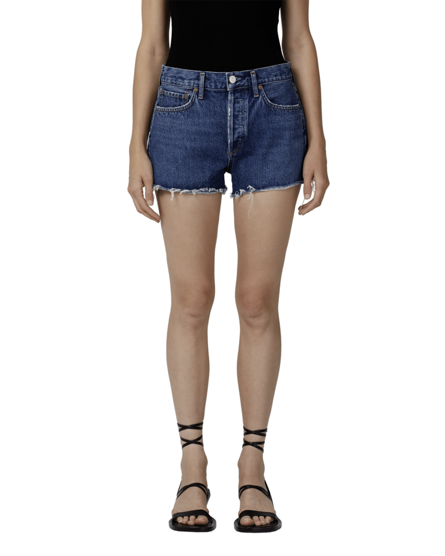 Agolde Parker Vintage Cut Off Short with Slit in Caution