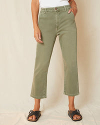 AMO Easy Trouser Relaxed Crop Straight in Surplus