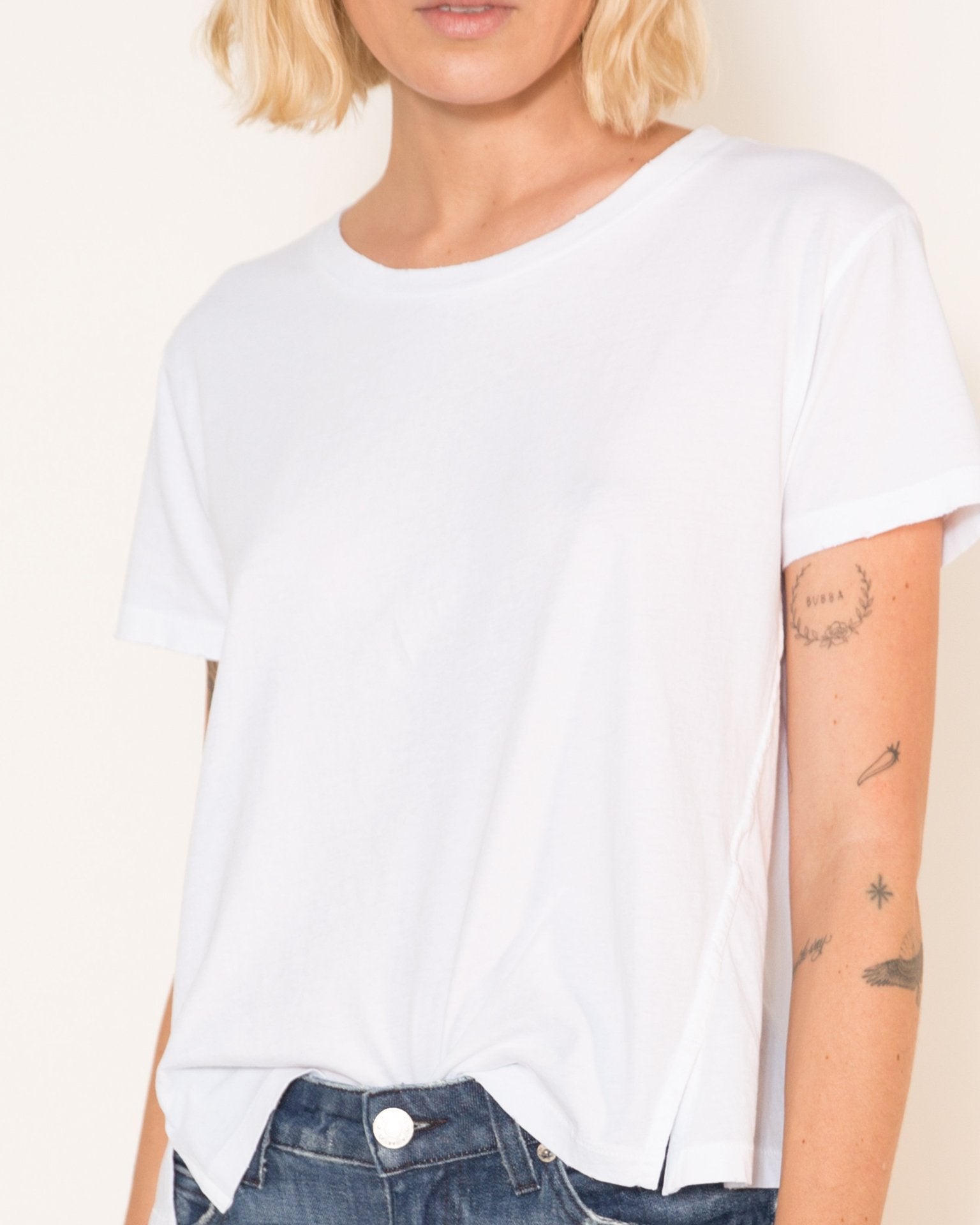 AMO Clothing Twist Tee in White