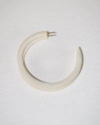 B&L Jewelry Chanel Ivory C Hoop in Large in Chanel Ivory