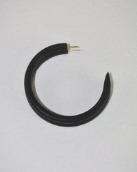 B&L Jewelry Midnight Panther C Hoop in Large in Midnight Panther