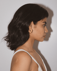 B&L Square Hoop in Leather Weekender