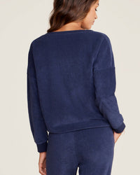 Barefoot Dreams Clothing Cozyterry Dolman Pullover in Indigo