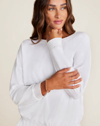 Barefoot Dreams Cozyterry Dolman Pullover in Sea Salt
