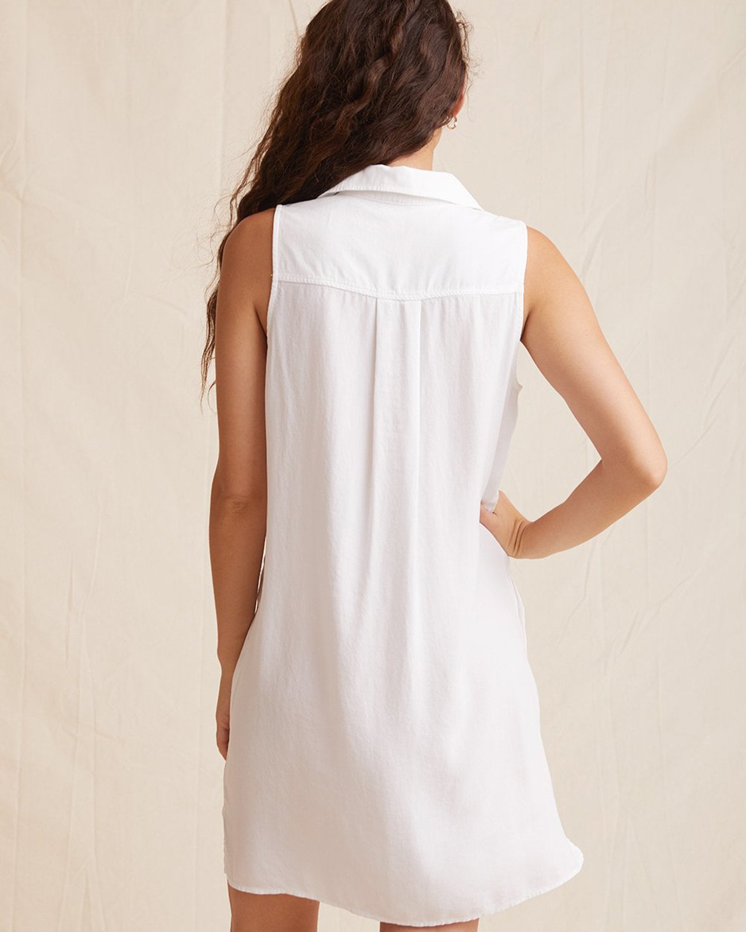 Bella Dahl Sleeveless A-Line Dress in White