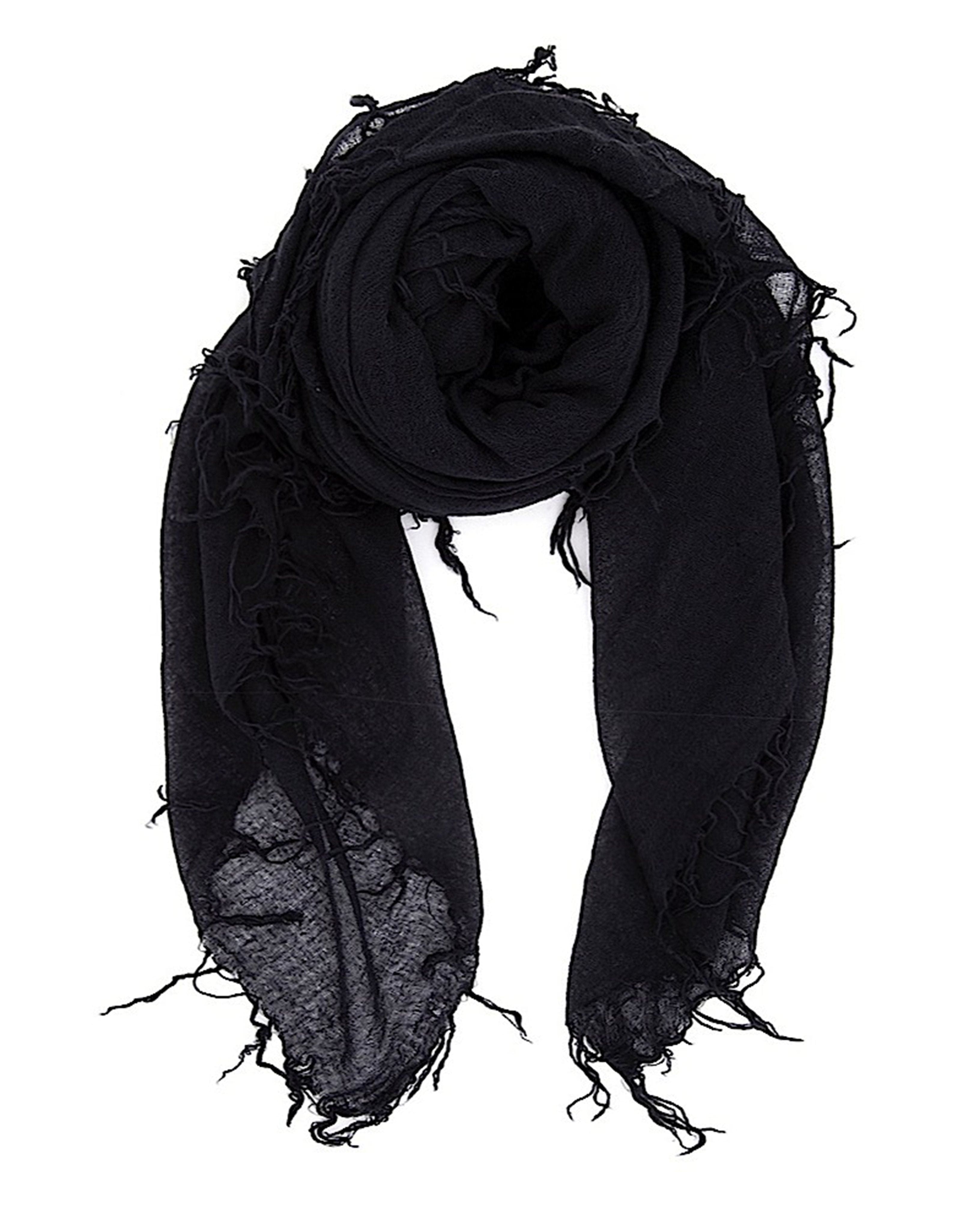 Cashmere & Silk Scarf in Black