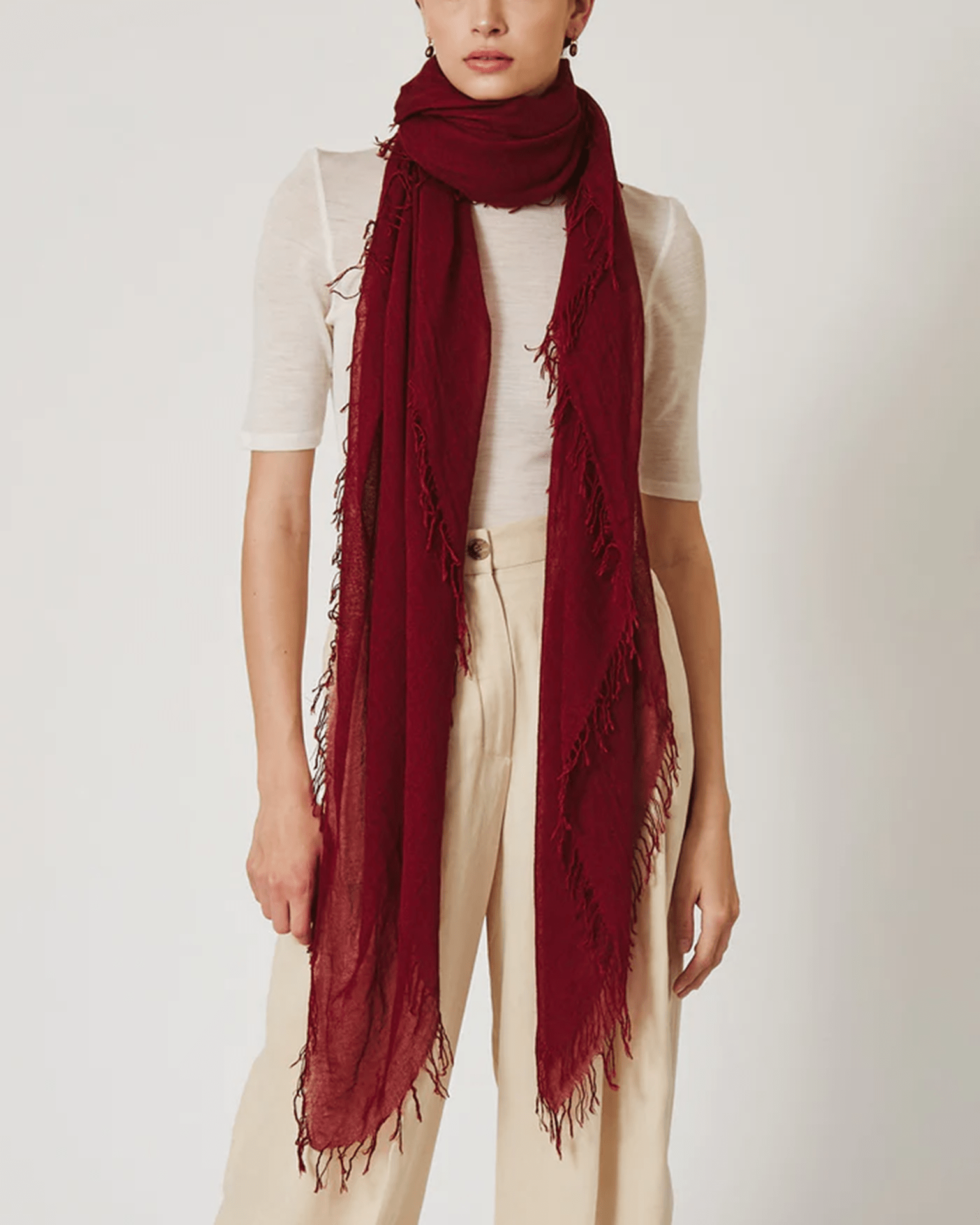 Chan Luu Cashmere & Silk Scarf in Cabernet