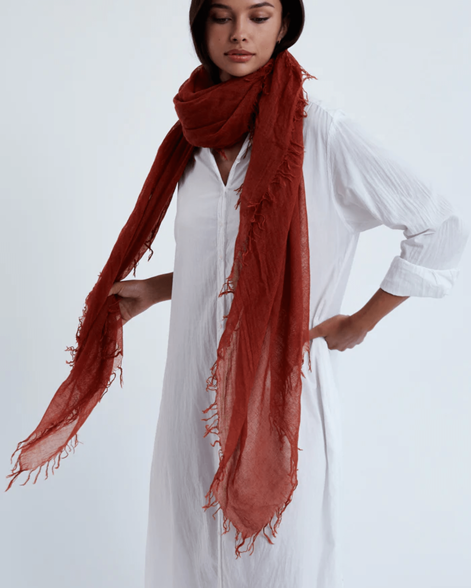 Chan Luu Cashmere & Silk Scarf in Picante