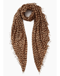 Chan Luu Leopard Print C/S Scarf in Roasted Pecan