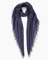 Chan Luu Accessories Crown Blue Stripe Scarf in Crown Blue