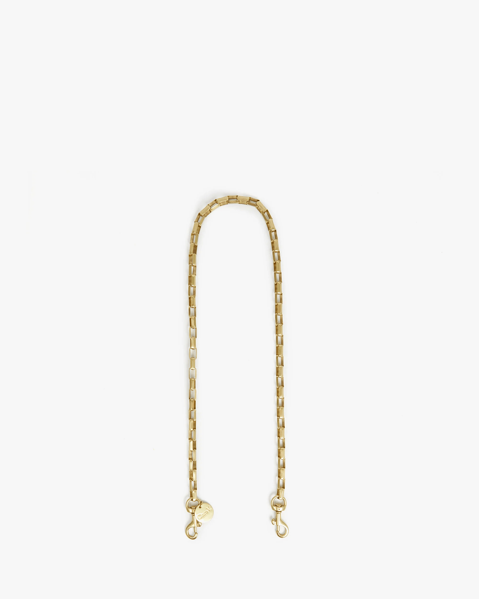 Clare V. Box Chain Shoulder Strap in Brass