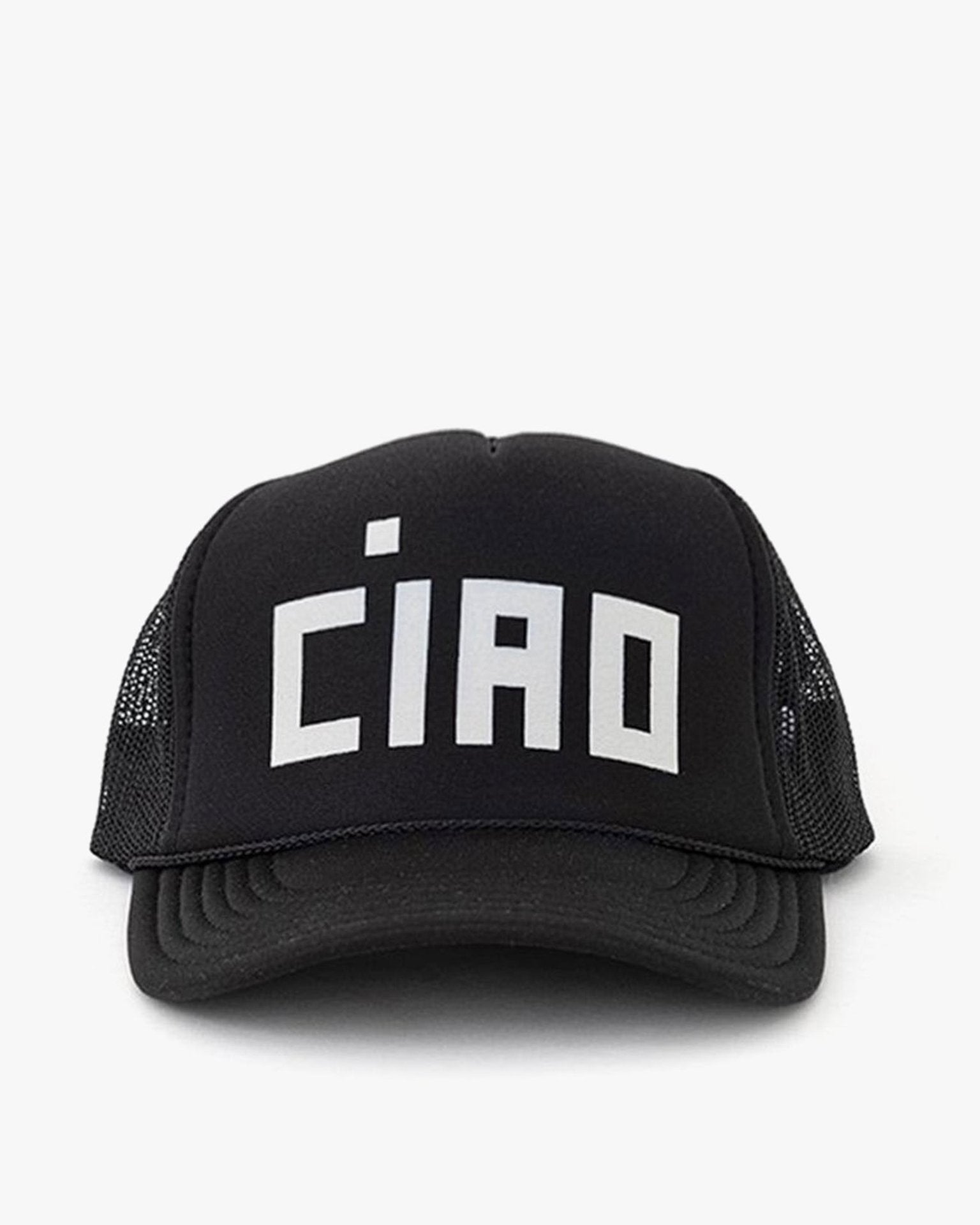 Clare V. Trucker Hat - Block Ciao - Black