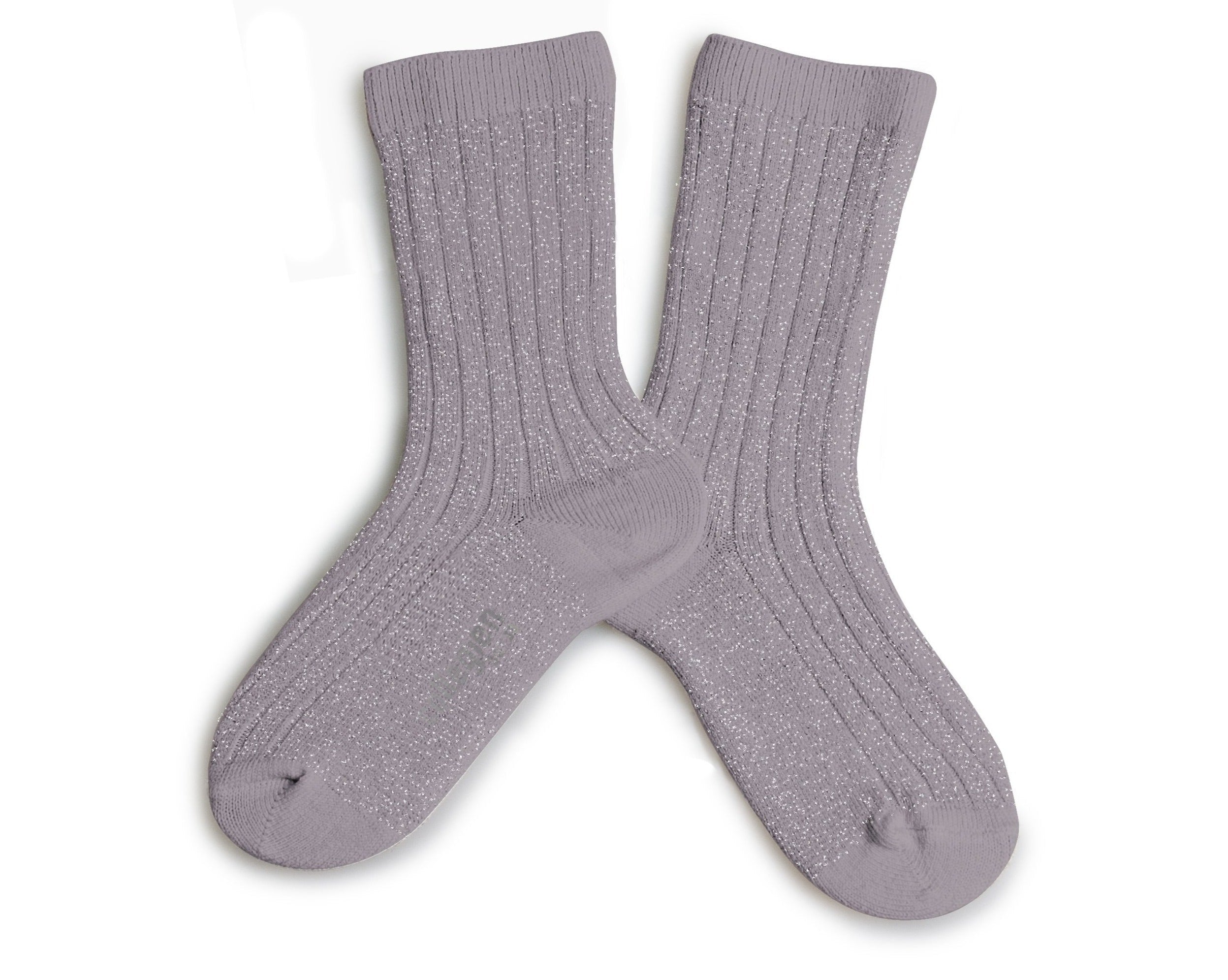 Collegien Victorie Extra Soft Glittery Socks in Glycine Du Japon