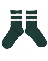 Collegien Nico Varsity Socks in Vert Foret