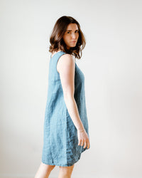 CP Shades Jess Dress in Bleach Indigo Twill