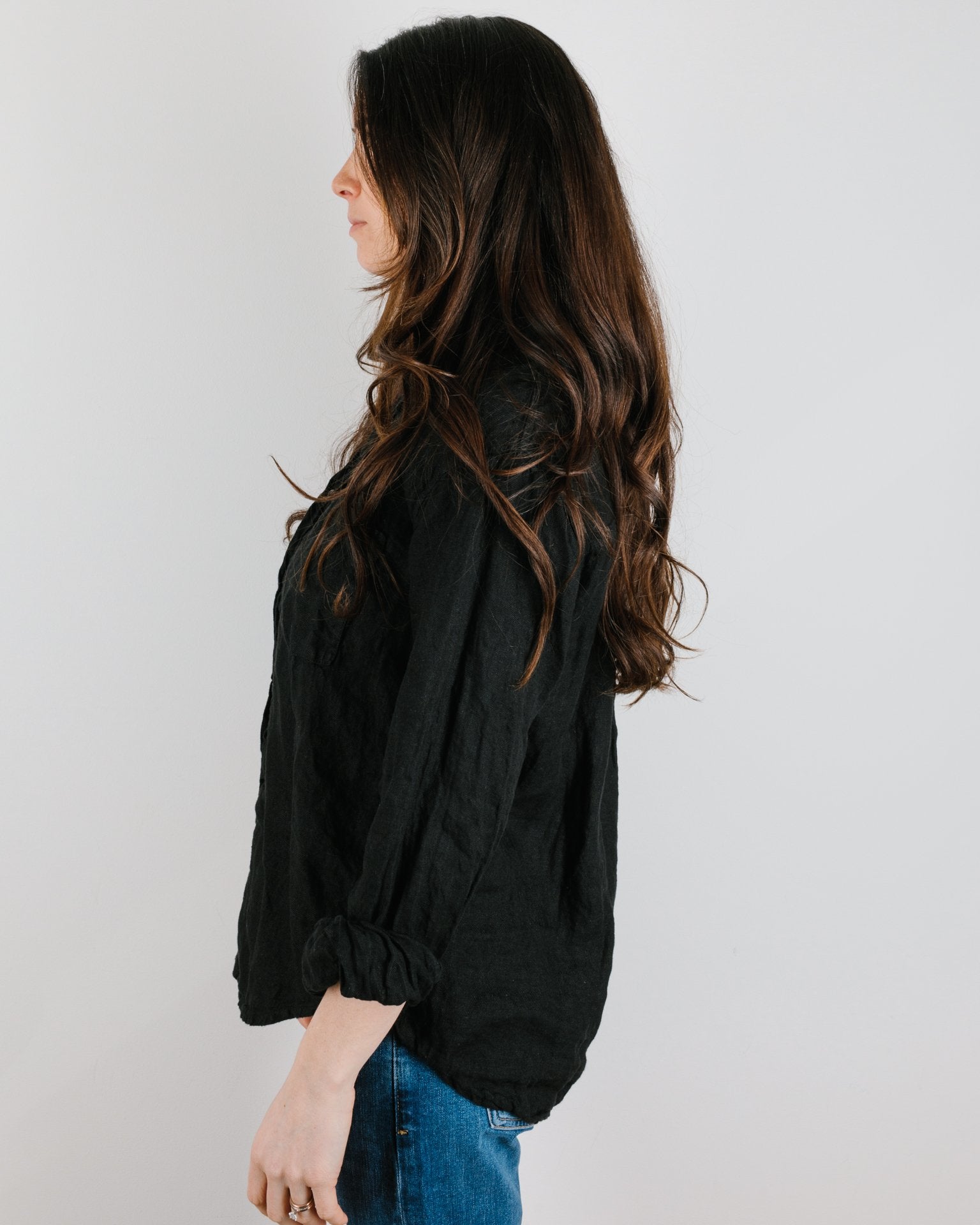 CP Shades Joss 1 Pocket in Black Linen Twill