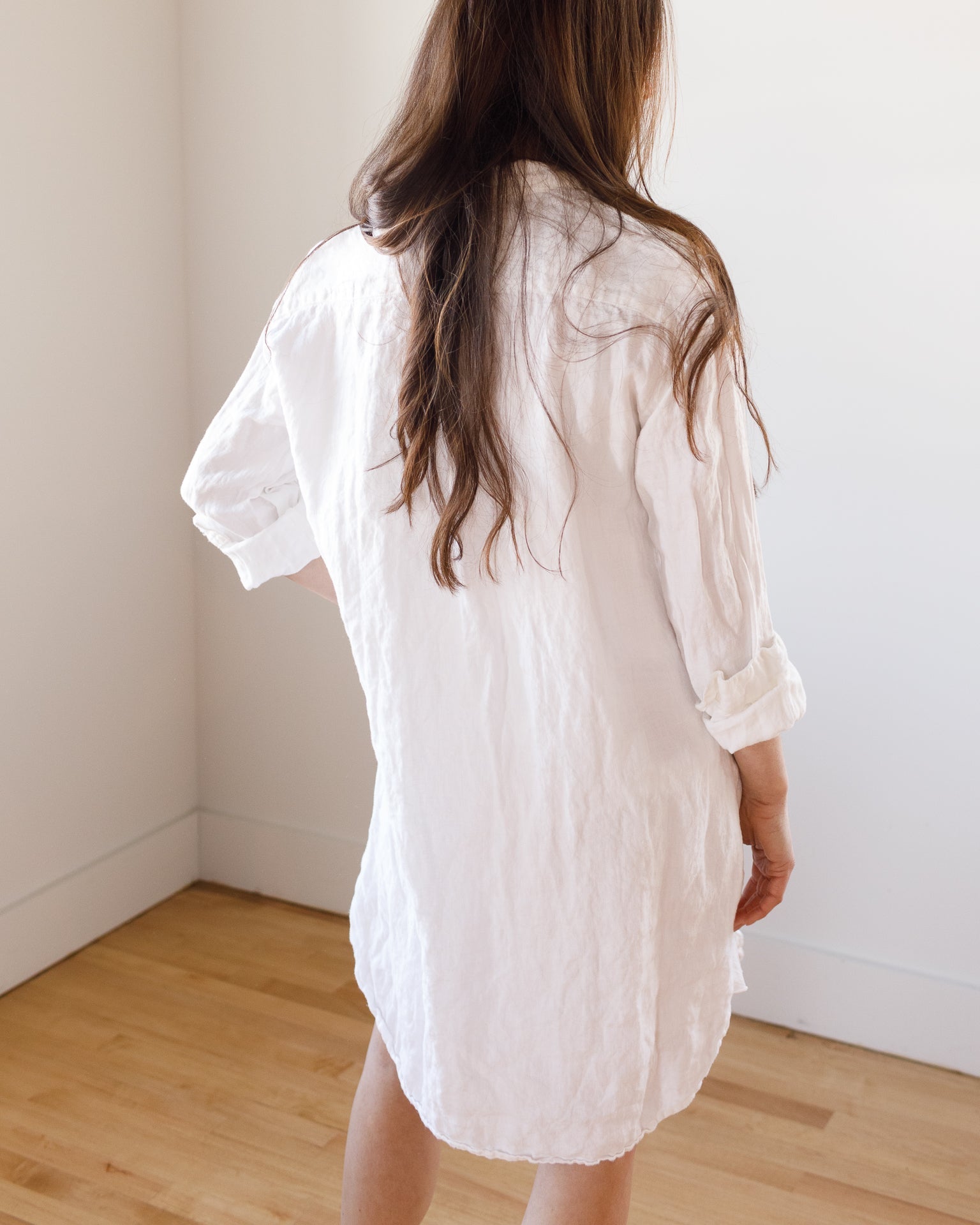 CP Shades Mari Shirtdress in White Linen Twill