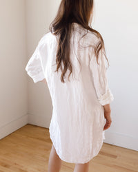 CP Shades Mari Shirtdress in White Linen Twill