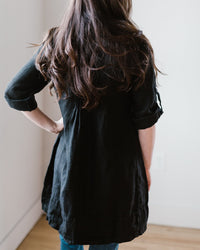 CP Shades Clothing Regina in Black HW Linen Twill