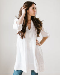 CP Shades Regina in White HW Linen Twill