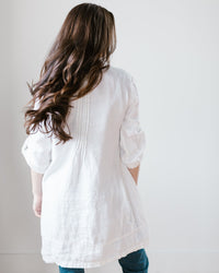 CP Shades Regina in White HW Linen Twill