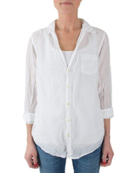 CP Shades Sloane Blouse in White Cotton Silk