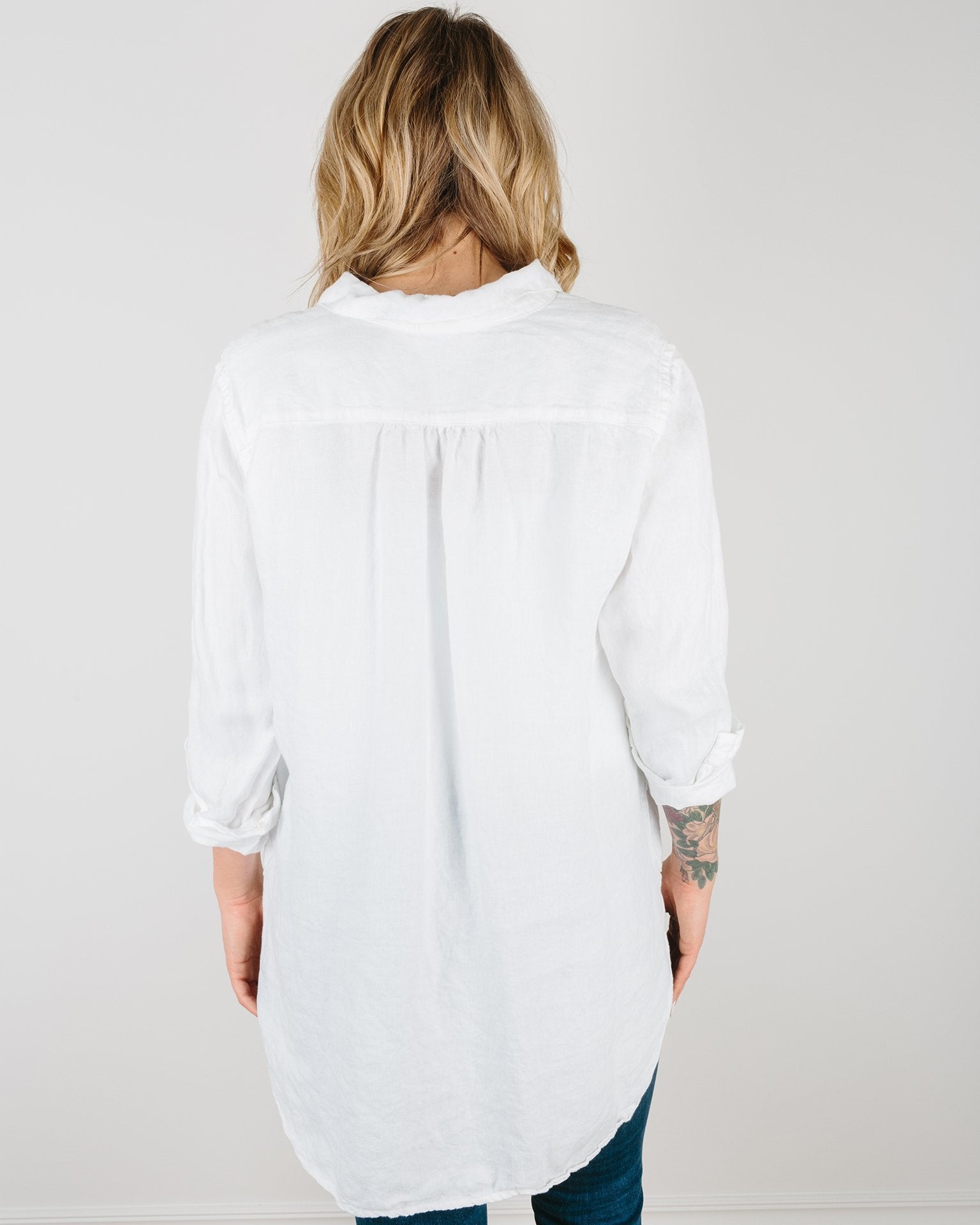 CP Shades Teton in White Heavy Weight Linen Twill