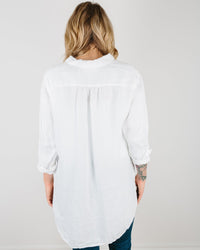 CP Shades Teton in White Heavy Weight Linen Twill