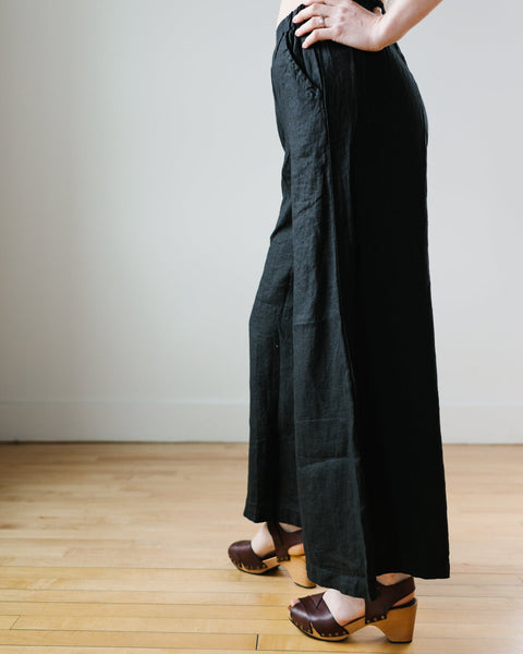 CP Shades Wendy Pant in Black Linen - Bliss Boutiques