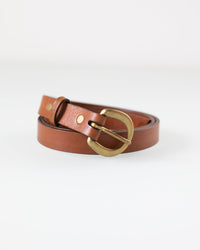 Depalma Handsewn CL 3/4 inch Belt in Tobacco/Brass
