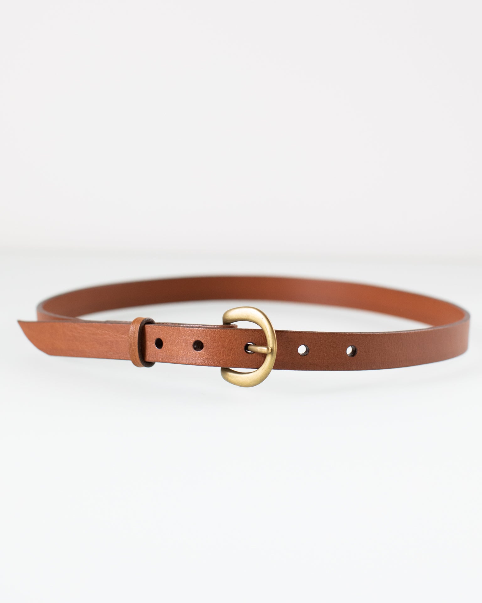 Depalma Handsewn CL 3/4 inch Belt in Tobacco/Brass