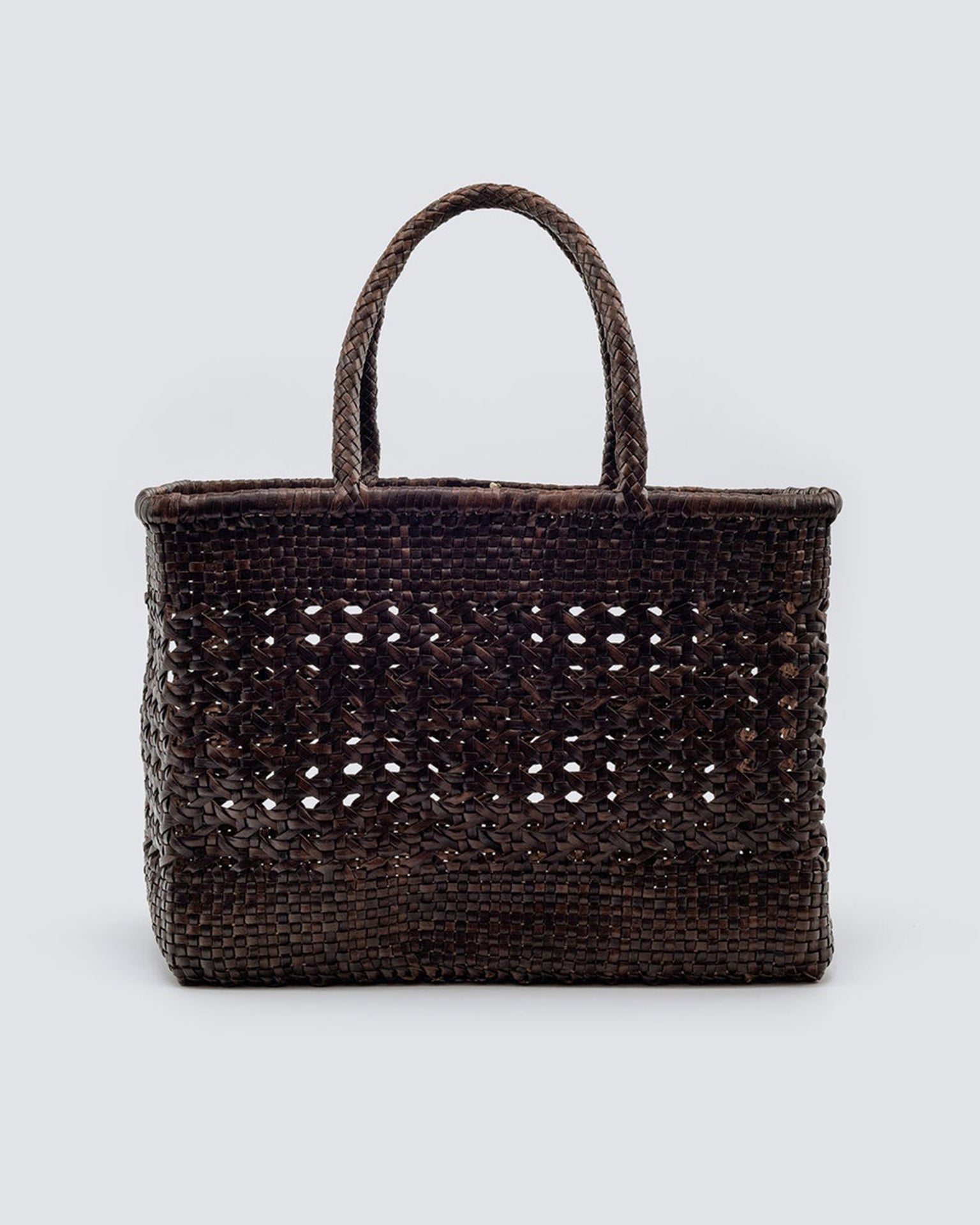 Cannage Bag - Big in Dark Brown