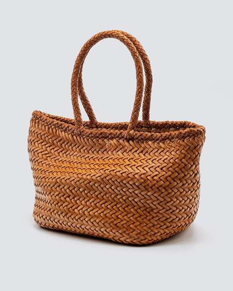 Dragon Diffusion GraceSmall ウーヴンンレザーバスケットバッグ Dragon Diffusion - Grace Basket Small Tan