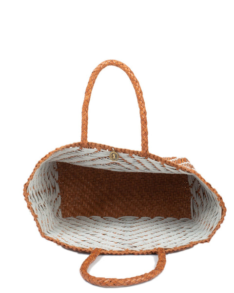 Dragon Diffusion Kumari Basket - Big in Tan/White - Bliss Boutiques