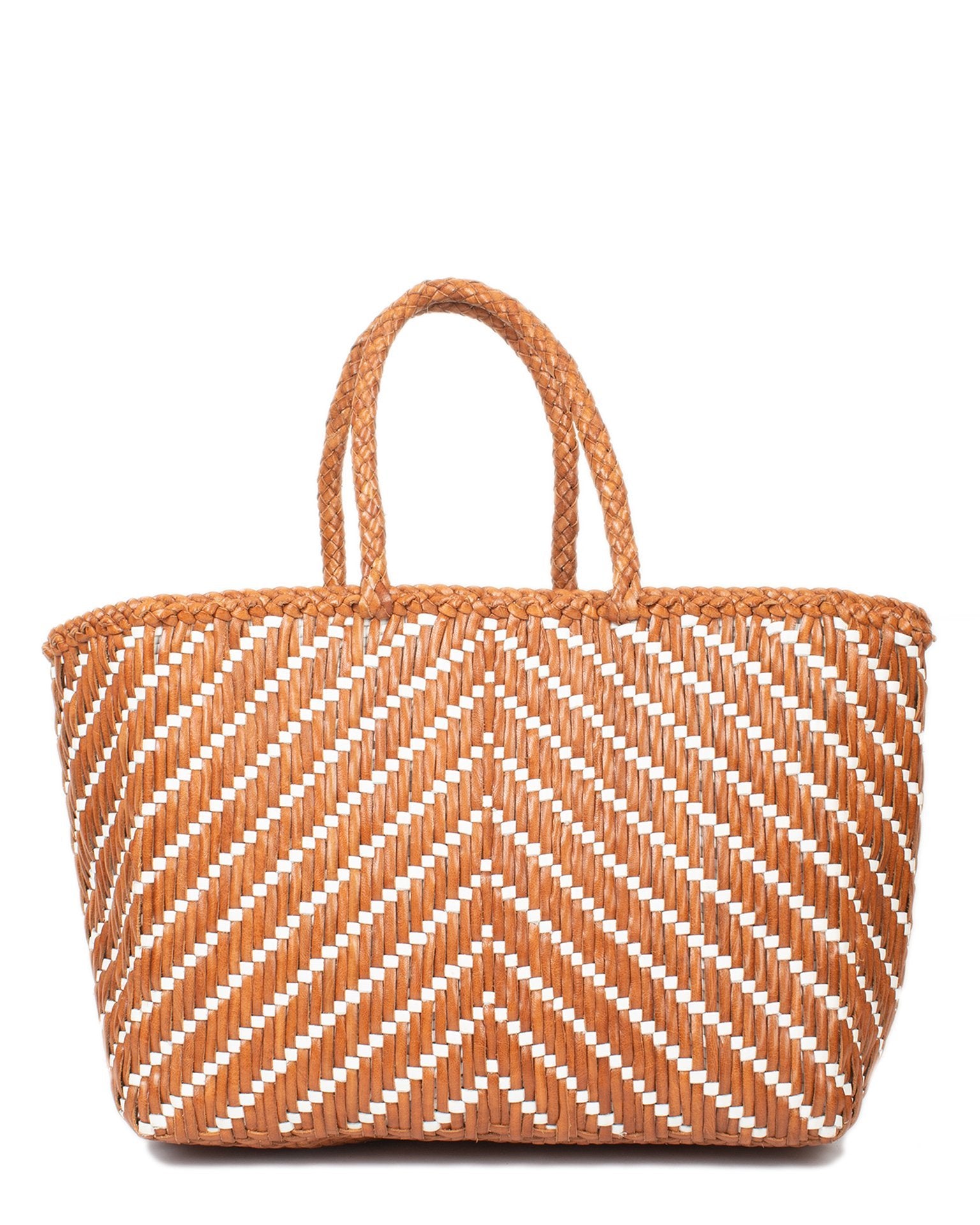Dragon Diffusion Kumari Basket - Big in Tan/White